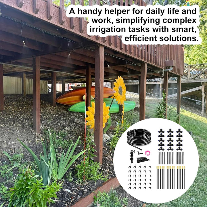 BewässerungsSystem Garten - Bewässerung Set mit 20m Bewässerungsschlauch und 20cm Verstellbare Bewäs