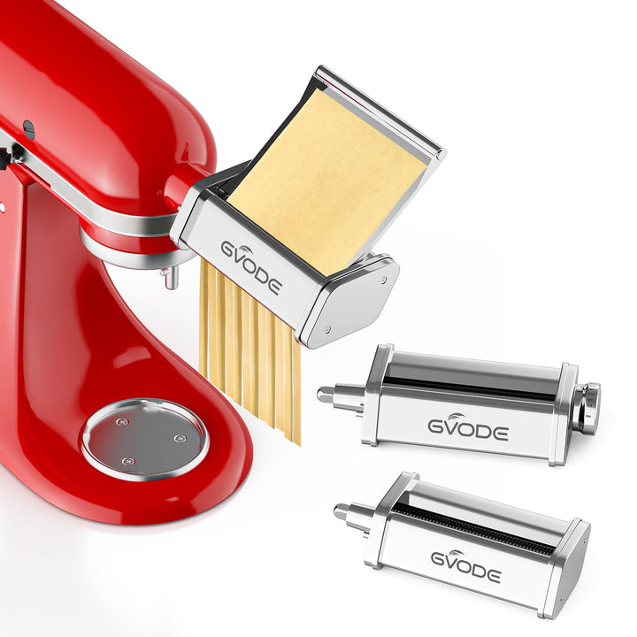 GVODE Nudelaufsatz für KitchenAid Küchenmaschinen, 3-in-1 Pasta-Set für KitchenAid Artisan mit Edels