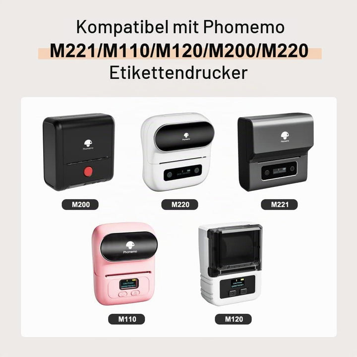 Phomemo M110/M220/M221/M200/M120/M100/M108/M150/M250/M260 Laser Silver Selbstklebende Etiketten 40x3