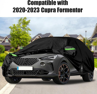 Autoabdeckung Vollgarage Kompatibel mit Cupra Formentor 2020-2023, Allwetter Heavy Auto Abdeckplane