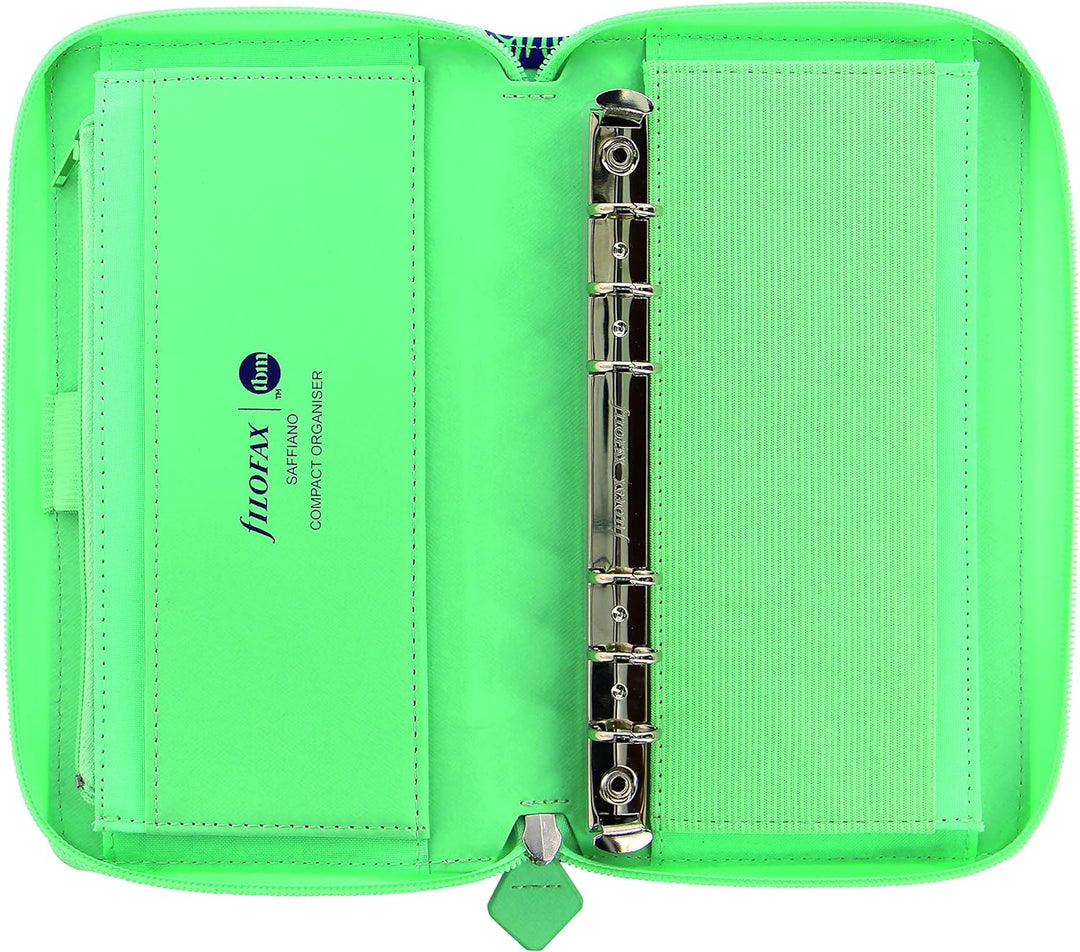 Filofax Saffiano Personal MT028776 Kompakter Reissverschluss-Organizer, limitierte Auflage, Lederopt