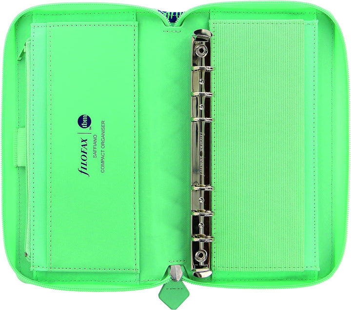Filofax Saffiano Personal MT028776 Kompakter Reissverschluss-Organizer, limitierte Auflage, Lederopt