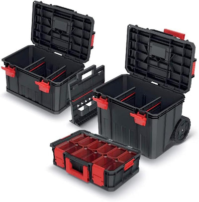 Kreher XL Werkzeugtrolley, Werkstattkoffer Set, Werkstattwagen Set 4 in 1! BxTxH: 53 x 35,5 x 82,5 c