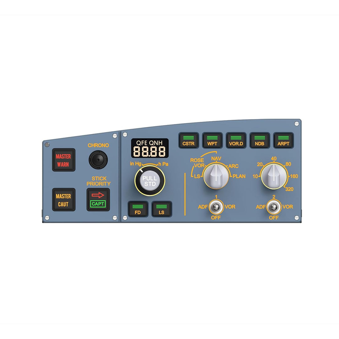WINGFLEXSIM A320EFIS Elektronisches Fluginstrument System Flugsimulator mit Dual-Color LCD Warnpanel