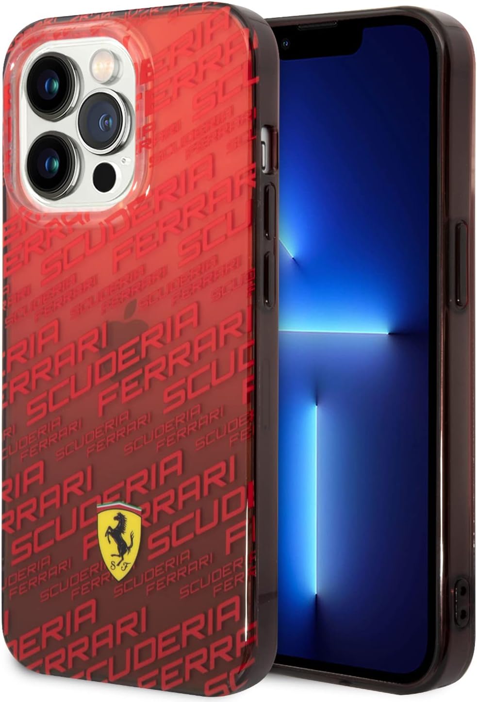 CG MOBILE Ferrari Handyhülle für iPhone 14 Pro Max in Gradient Red Scuderia Dyed Bumper Collection,