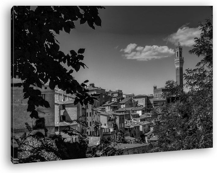 deyoli die Stadt Pisa in Italien Effekt: Schwarz/Weiss Format: 100x70 als Leinwand, Motiv fertig ger