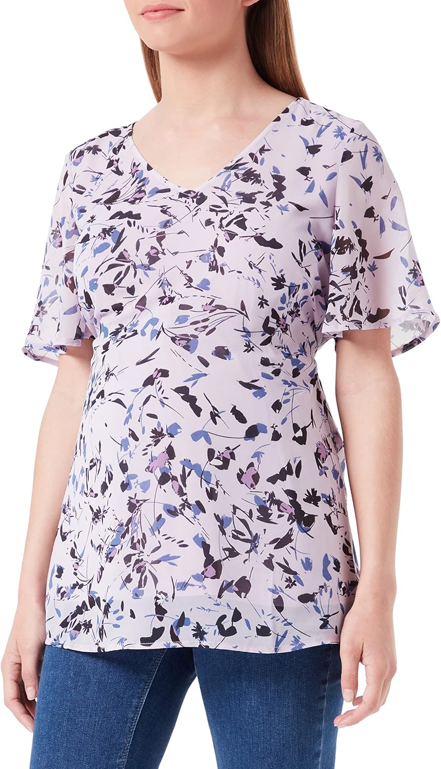 Noppies Damen Blouse Short Sleeve Allover Print Kula Bluse, 34