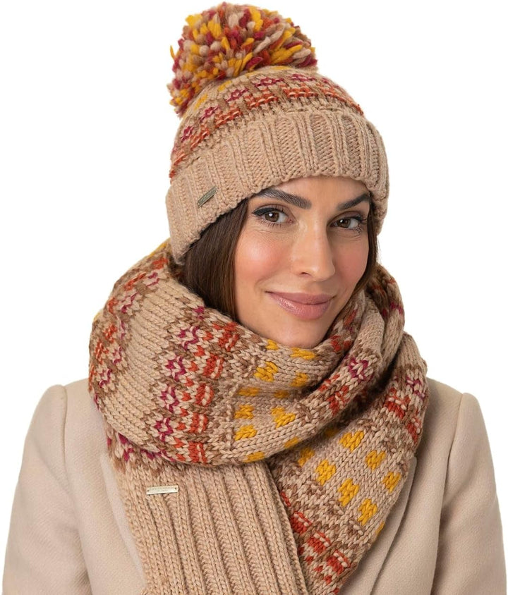 Seeberger Dernica Umschlagmütze Strickmütze Wintermütze Damenmütze (One Size - mint)
