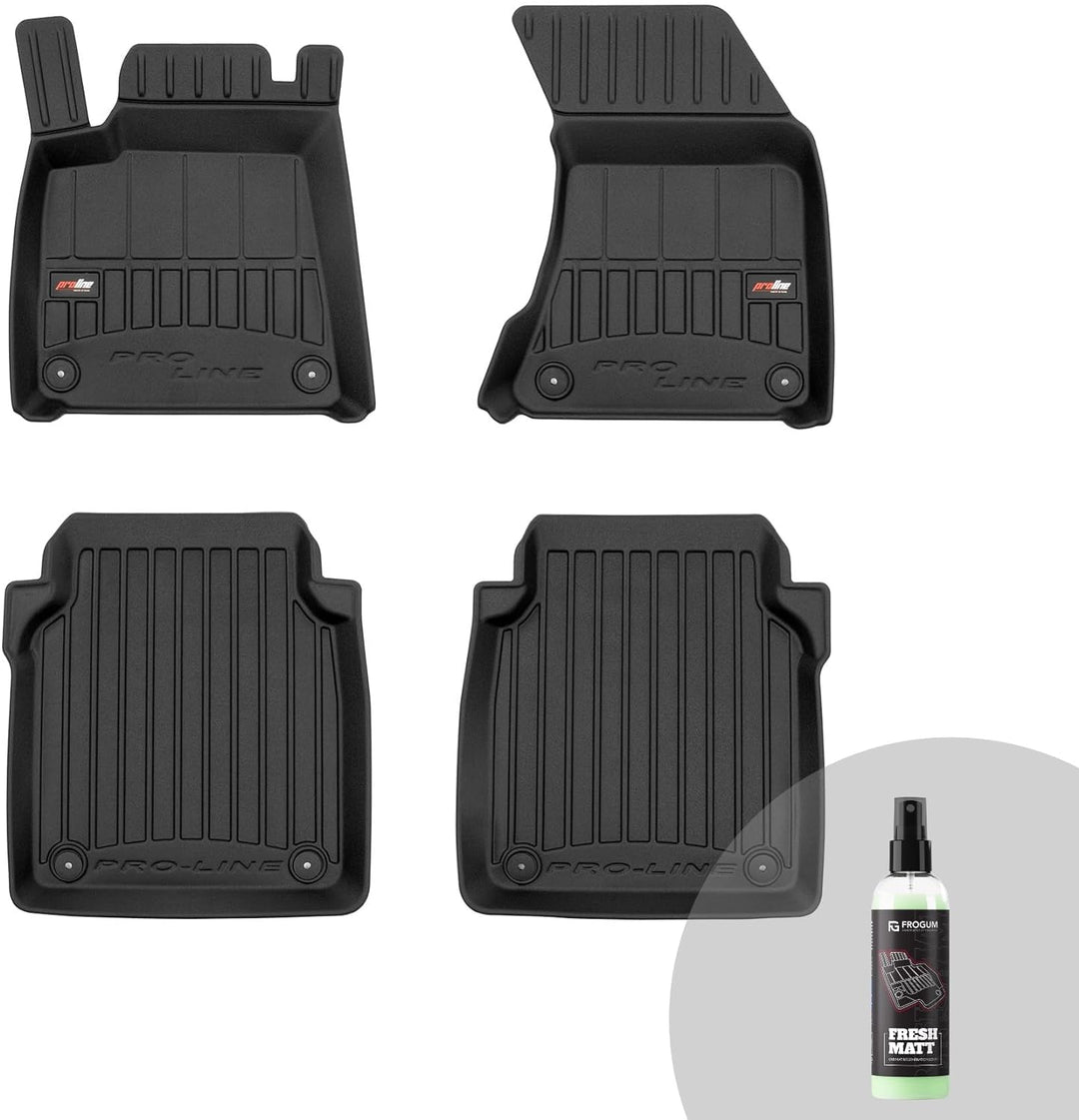 FROGUM ProLine 3D Gummimatten Exklusiven Auto Fussmatten Autofussmatten für Audi A8 D4 2009-2017 | D