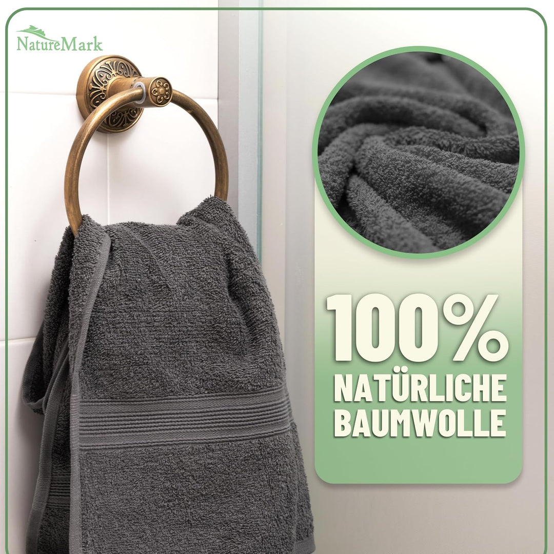 GREEN MARK Textilien 10 TLG. FROTTIER Handtuch-Set mit verschiedenen Grössen 4X Handtücher, 2X Dusch