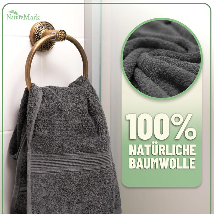 GREEN MARK Textilien 10 TLG. FROTTIER Handtuch-Set mit verschiedenen Grössen 4X Handtücher, 2X Dusch