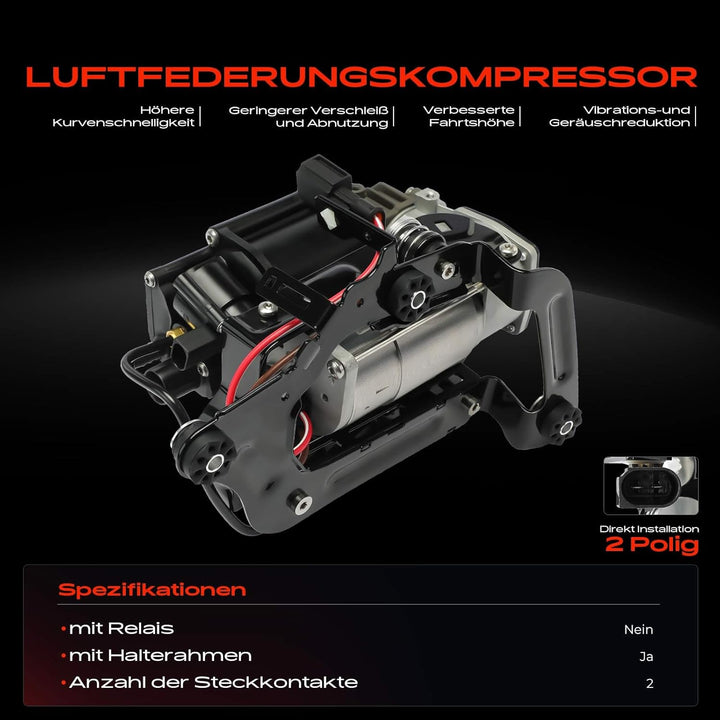 Frankberg Luftfederung Ventilblock Kompressor Ventil Kompatibel mit B5 Touring G31 BiTurbo 4.4L 2017
