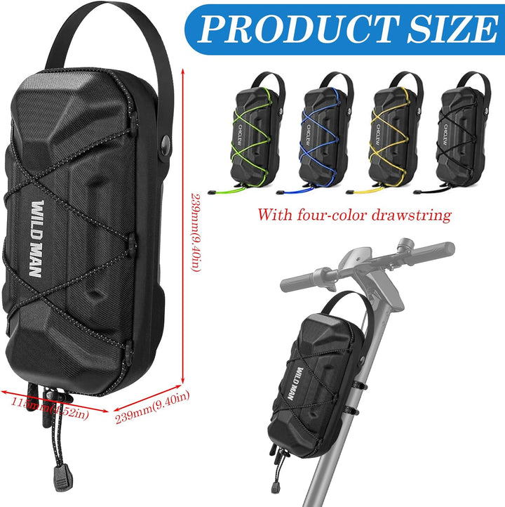 E Scooter Tasche, 2L wasserdichte Lenkertasche Escooter mit Multicolor Elastische Kordel Schnellvers
