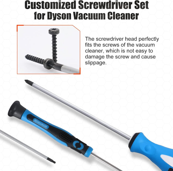 Individuelles Schraubendreher-Set kompatibel mit Dyson V6, V7, V8, V10, V11, V12, V15 Staubsauger, W