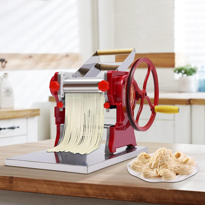 Nudelmaschine Manuelle Teigwalzenmühle aus Edelstahl Multifunktionale Manuelle Pasta Maker Nudelschn