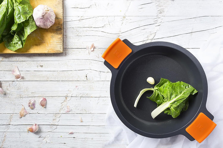 druckgegossenem Aluminium mit Deckel aus Glas orange 11.1 Effizienz anti-adhésif-ø 28 cm 28 cm, 28 c