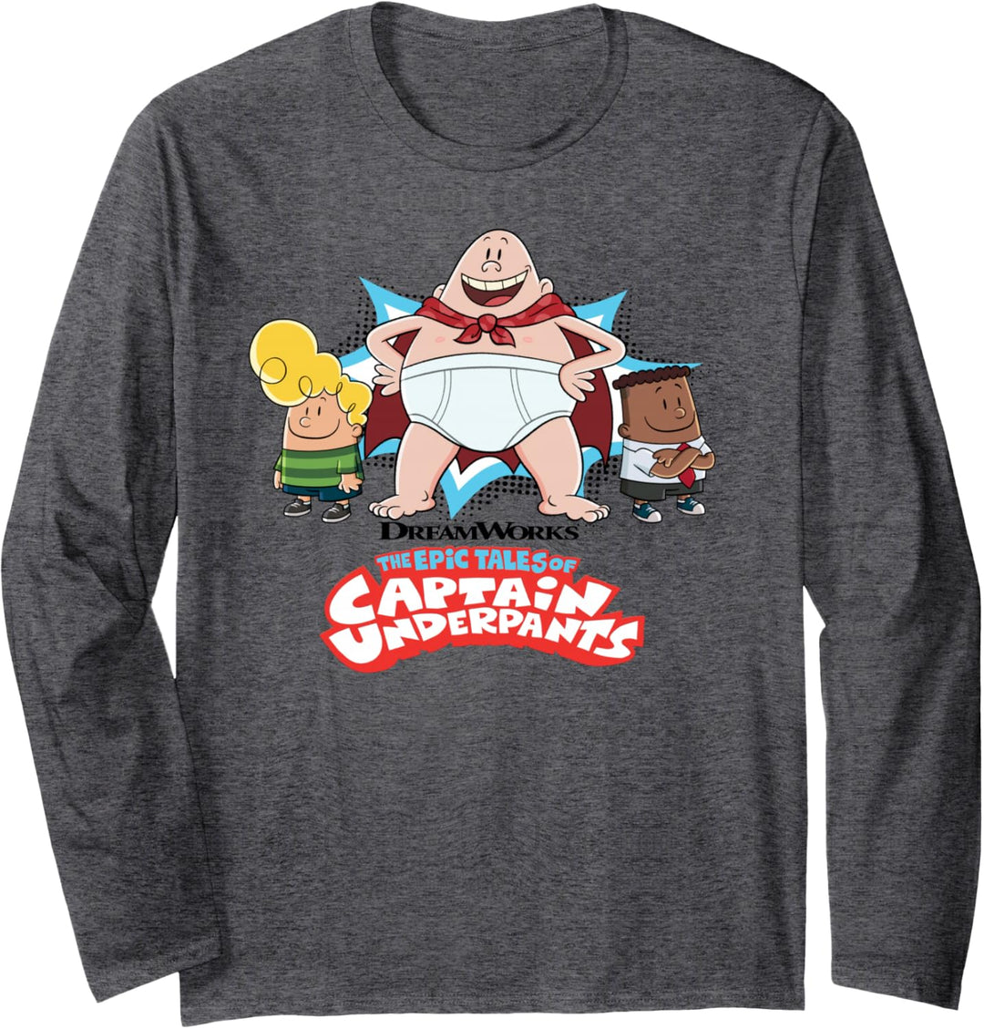 Captain Underpants Der erste epische Film Captain Pose Langarmshirt