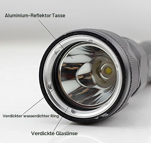 WESLITE Tauchlampe Aufladbar, Tauchlampe LED 1800 Lumen Tauchen Unterwasser Taschenlampe 4 Modi Unte