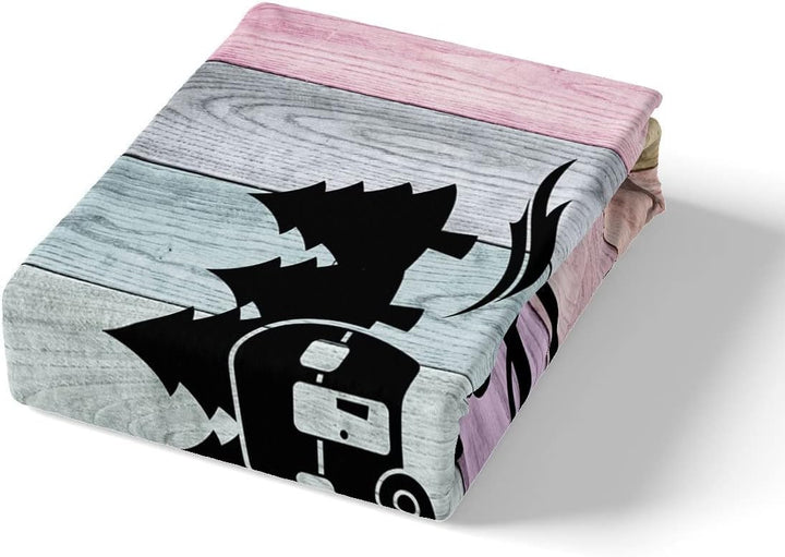 Happy Camping Bettbezug, 2-teilig 135 x 200 cm für Jungen Kinder Teenager Erwachsene Camper-Bettwäsc