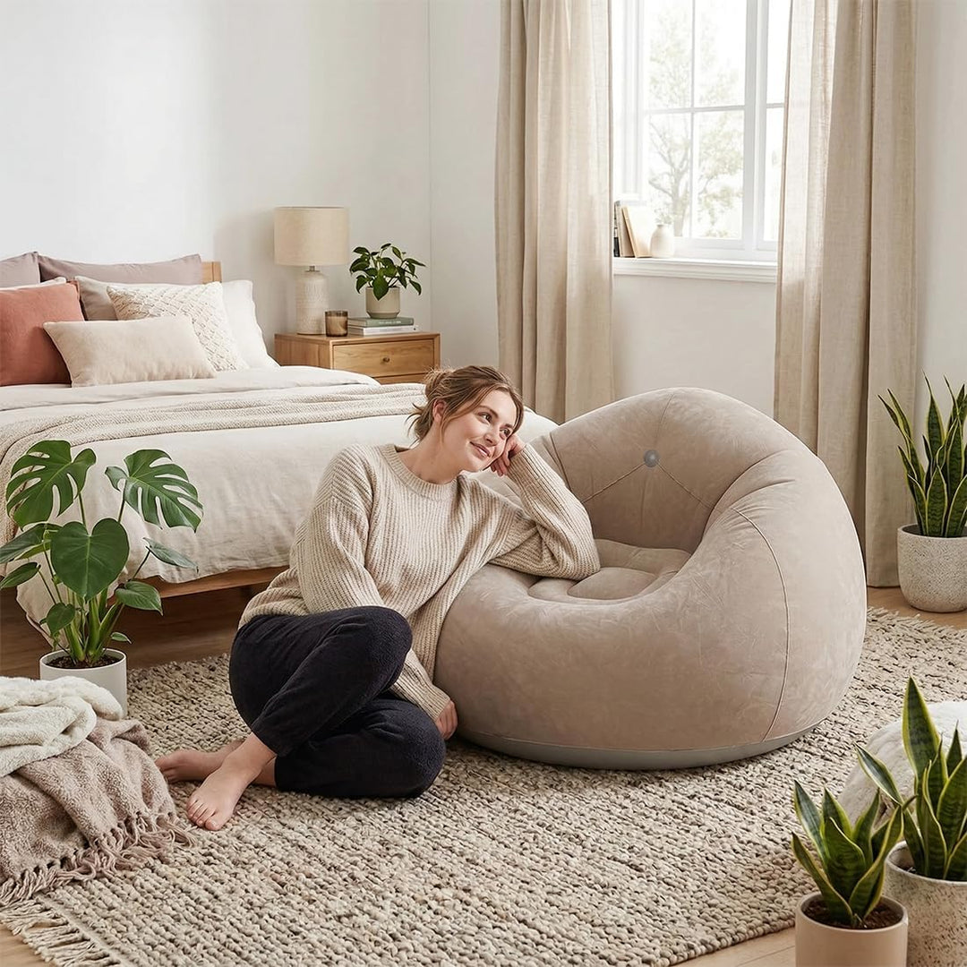 Yuragim Aufblasbares Sofa, Aufblasbarer Sitzsack, Aufblasbarer Sessel mit Luftpumpe, Wasserdichtes L