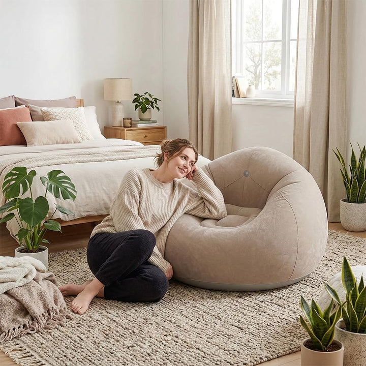Yuragim Aufblasbares Sofa, Aufblasbarer Sitzsack, Aufblasbarer Sessel mit Luftpumpe, Wasserdichtes L