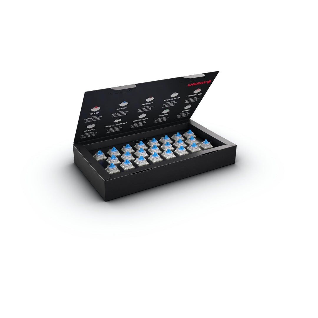 CHERRY MX RGB Blue Switch Kit, 23 Mechanische Tastatur-Schalter, für DIY, Hot Swap oder Gaming-Keybo