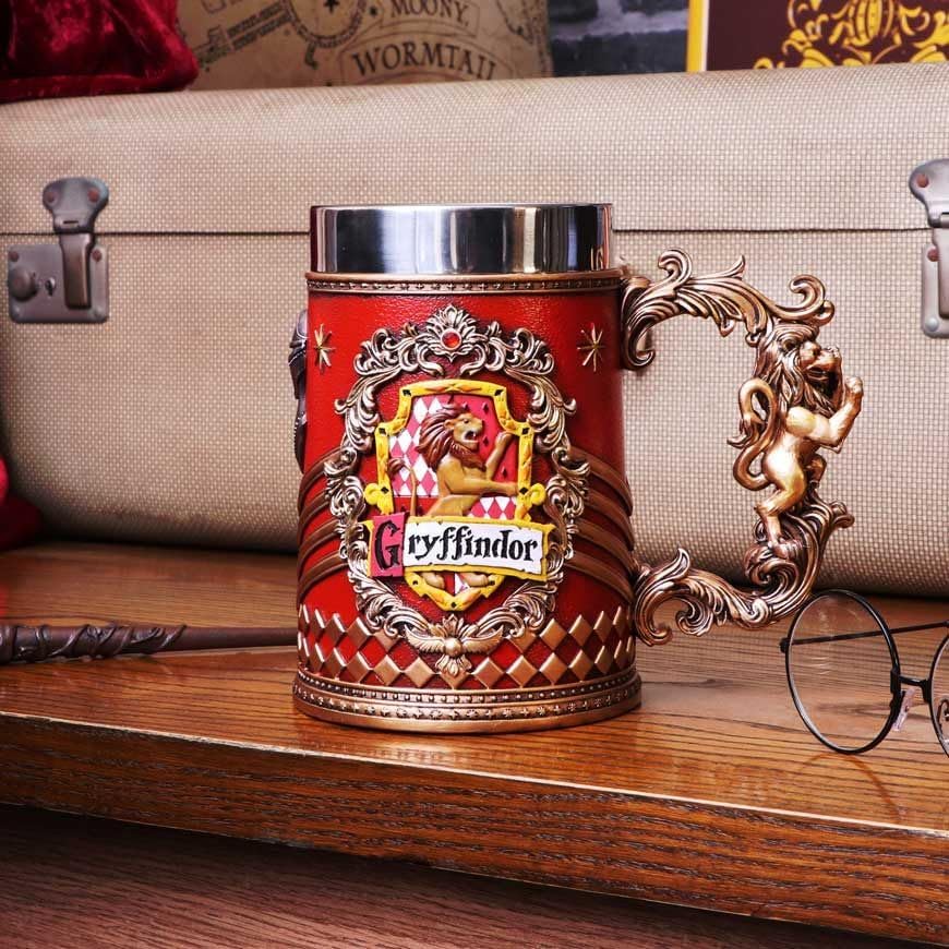 Nemesis Now Harry Potter Gryffindor Hogwarts House Collectable Tankard, Harz, Rot/Goldfarben, 1.25 p