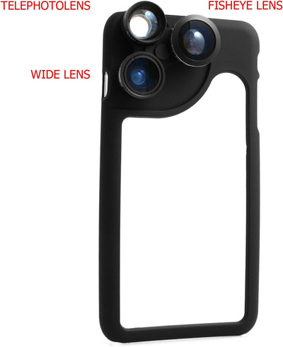 System-S 4-in-1 Linsenset (Weitwinkel 0.65X (+Macro 10X) / Fischauge 195° / 2X Telefoto) Objektiv Li
