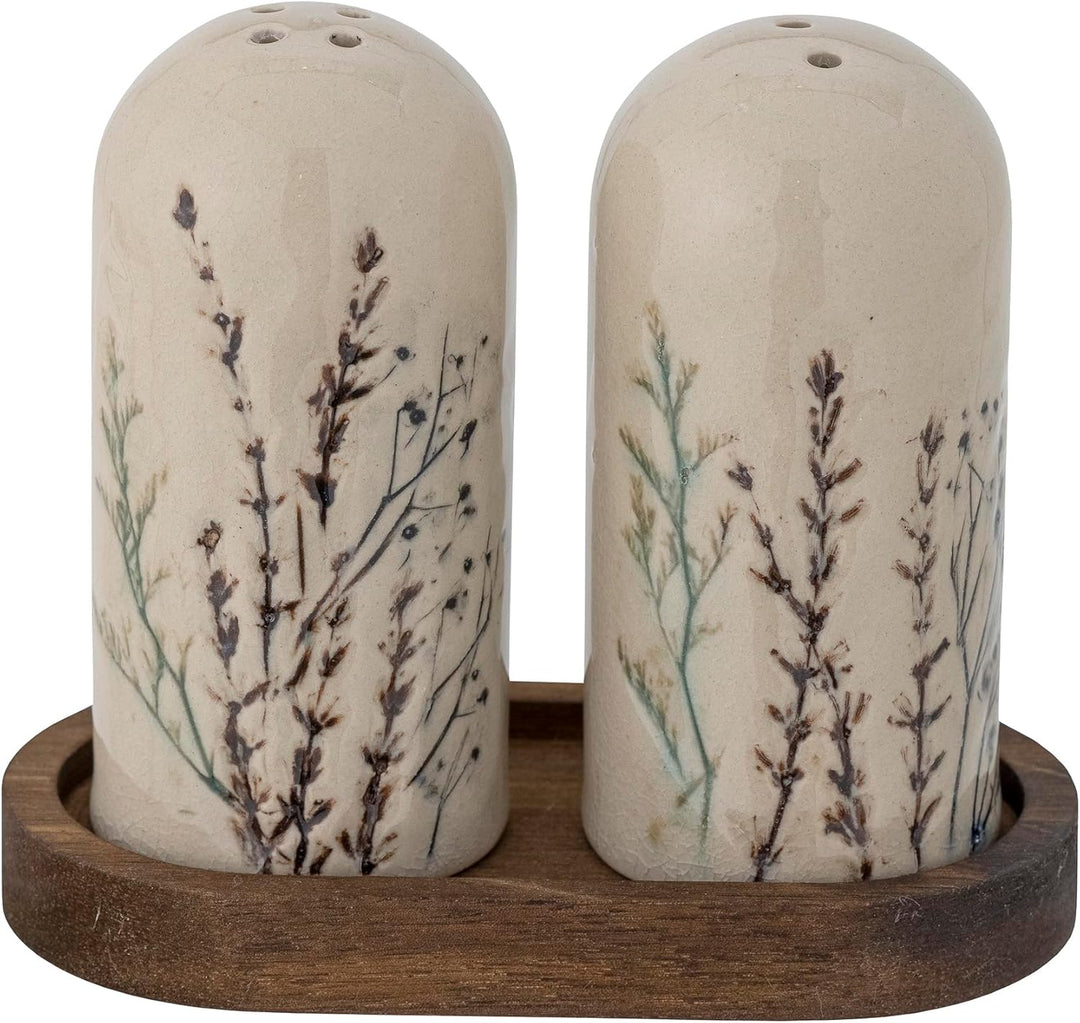 Bloomingville - Bea Salz- und Pfefferstreuer-Set, Natur, Steingut (82058377)