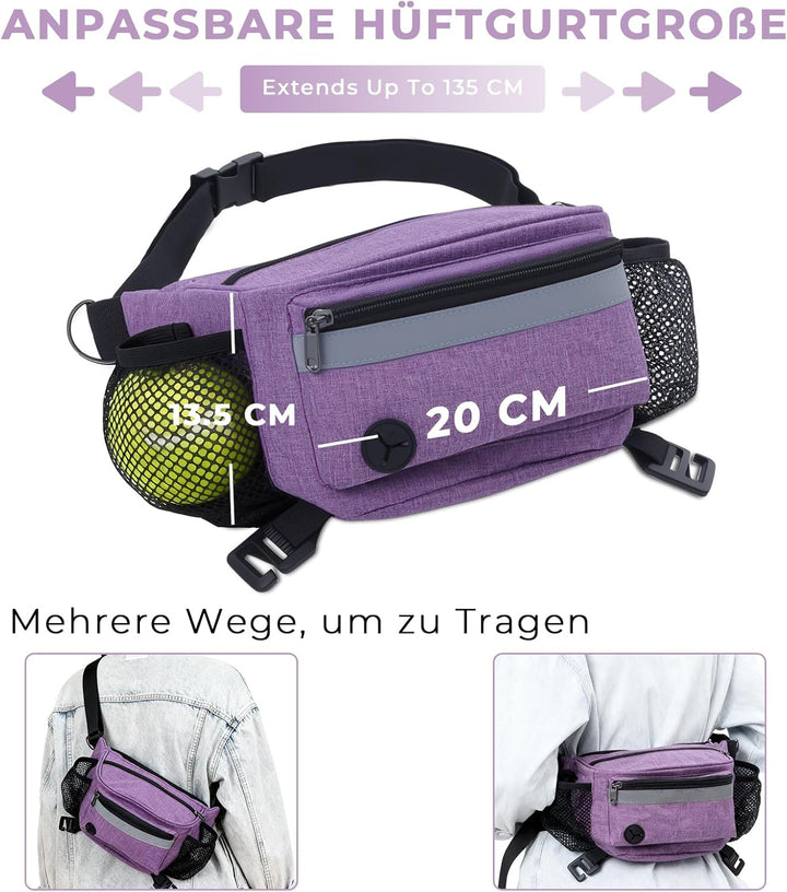 Leckerlitasche für Hunde,Mehrfunktional Futterbeutel Hund - Bauchtasche für Hundezubehör,Kotbeutelsp