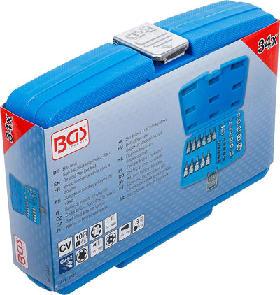 BGS 5021 | Bit- und Steckschlüsseleinsatz-Satz | 34-tlg. | 10 mm (3/8") | T-Profil (für Torx) | CV-S