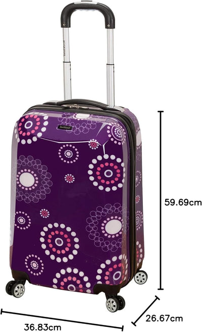 Rockland Vision Hartschalen-Trolley, Violett/Perle, Carry-On 20-Inch, Vision Hartschalen-Koffer mit