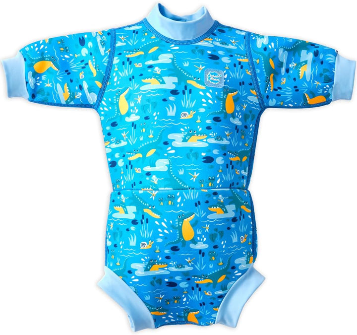 Splash About Baby Happy Nappy Neoprenanzug Crocodile Swamp 6-14 Monate, Crocodile Swamp 6-14 Monate