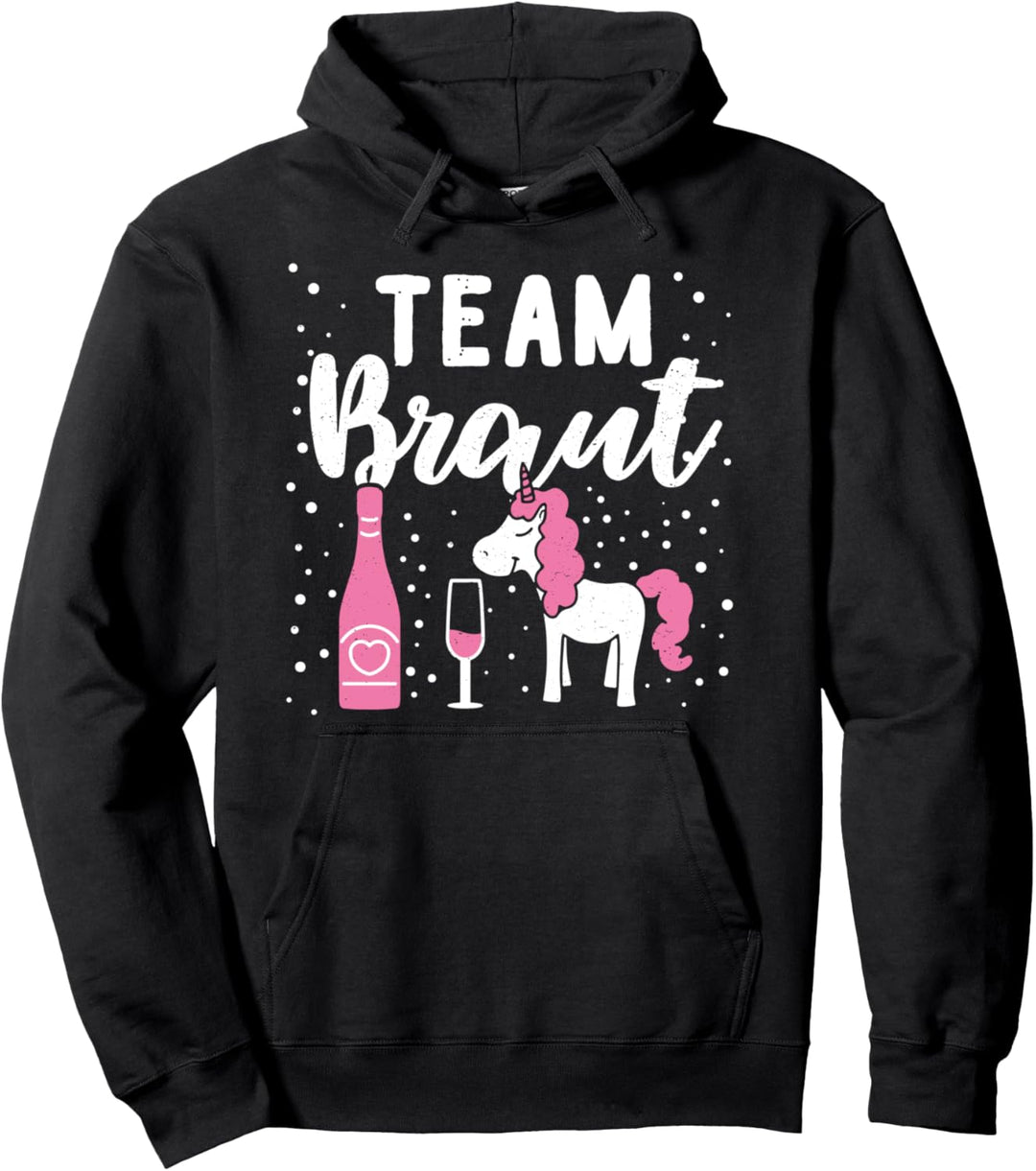 Team Braut JGA Junggesellenabschied Einhorn Hochzeit Pullover Hoodie