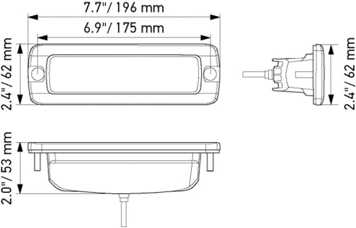 HELLA 1FB 358 176-221 LED-Fernscheinwerfer - Black Magic Mini Lightbar 6.2" - 12/24V - 1600lm - rech