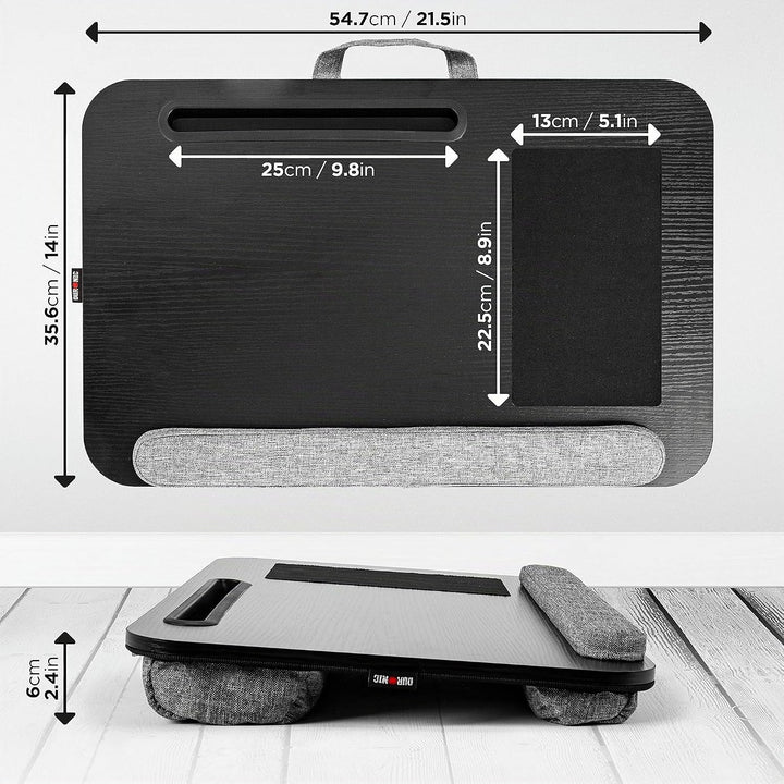 Duronic DML433 Laptopständer mit Handgelenkpolster | Ergonomischer Laptop Tisch mit Kissen | Laptop