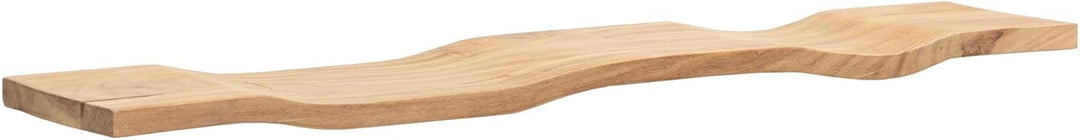 FineBuy Wandregal Akazie Massivholz 100cm - Schwebendes Design Regal für die Wand Holz massiv - Häng