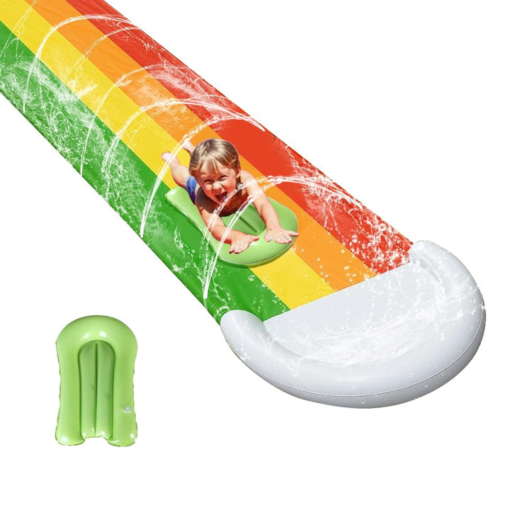 Wasserrutsche Garten für Kinder, Single Wasserrutschmatte mit Bodyboards, Wasserrutsche Kinder Draus