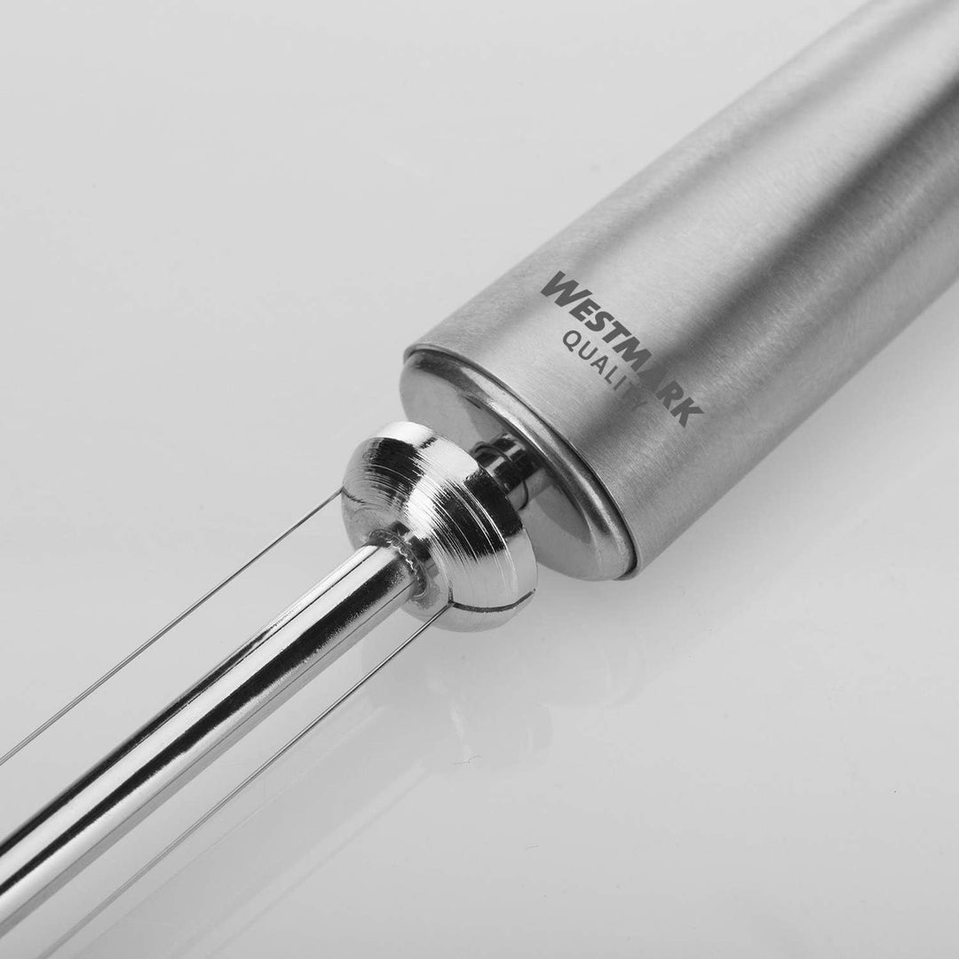 Westmark Käseschneider mit 2 Schneide-Drähten und Gabelkopf, Länge: 28 cm, Rostfreier Edelstahl, Glo