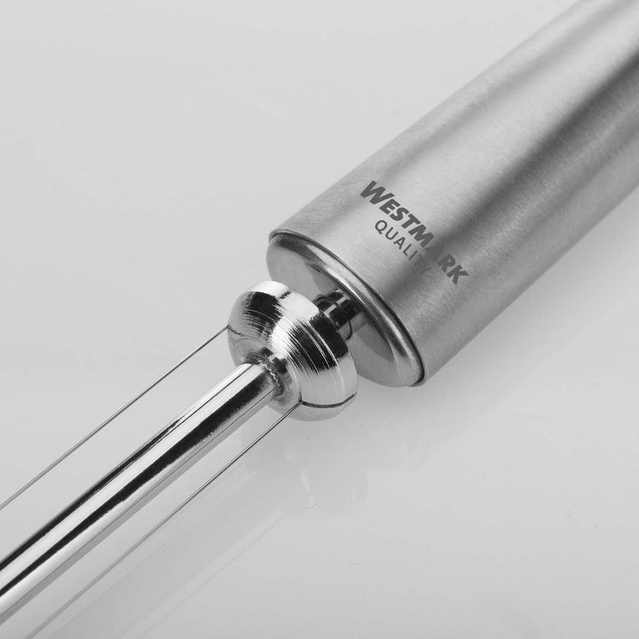 Westmark Käseschneider mit 2 Schneide-Drähten und Gabelkopf, Länge: 28 cm, Rostfreier Edelstahl, Glo