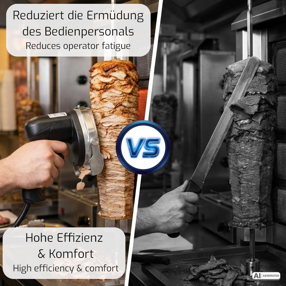 Saro 418-1020 ED 100 elektrisches Profi Schneidemesser für Döner und Gyros,