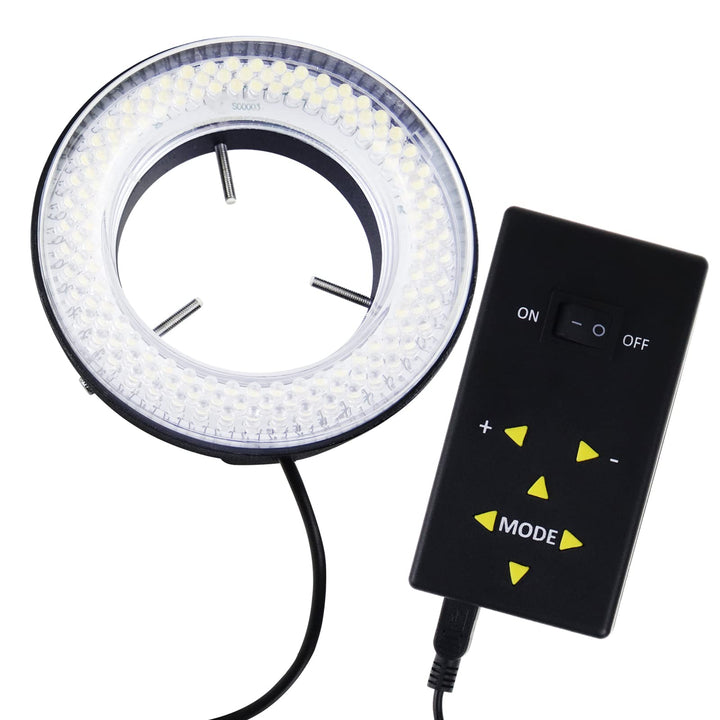 144 Makro-LED-Ringblitz und Ringlicht 4-Zone Ring Licht Mikroskop Kamera Foto Video 198mm Aussen 61m