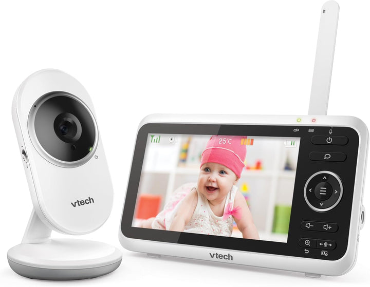 Vtech VM350 Babyphone mit Kamera 5 Zoll Video Baby Monitor, Klarer Sound babyfon mit Kamera LCD-Farb