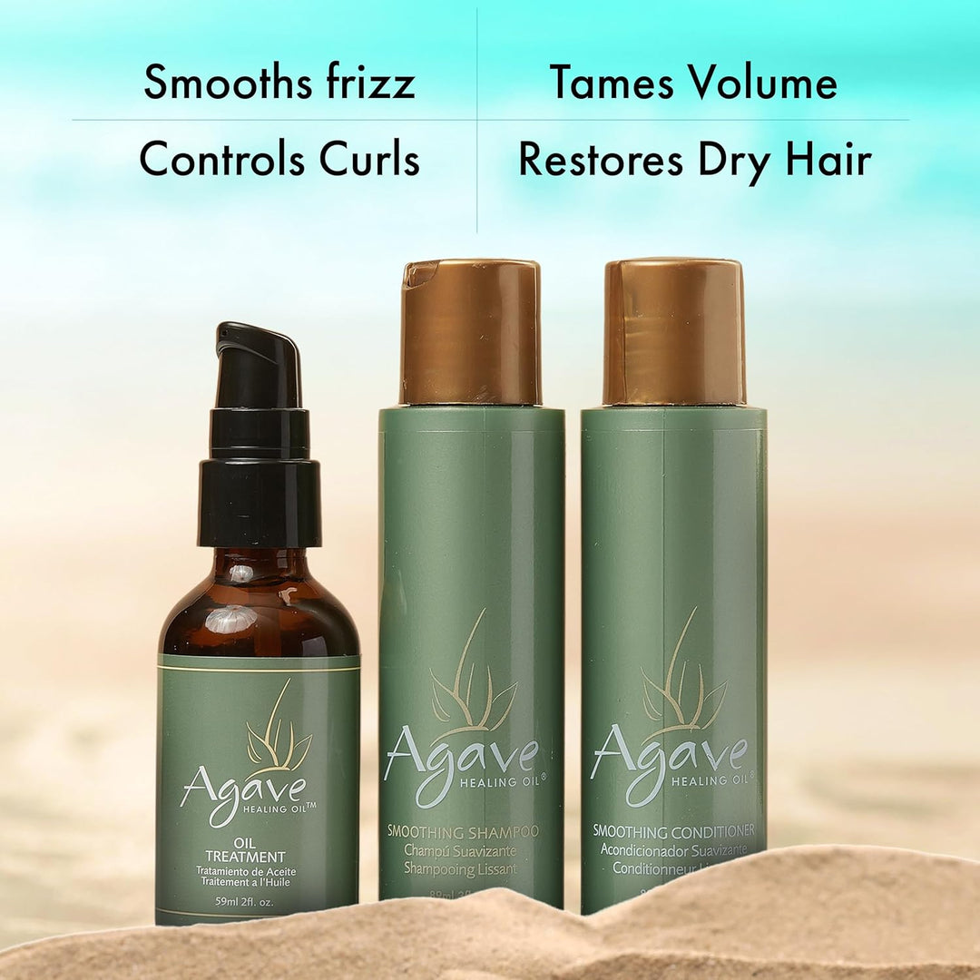 Agave Healing Oil Agave Professionelles Haarpflegeset - Shampoo + Conditioner + Öl Kit