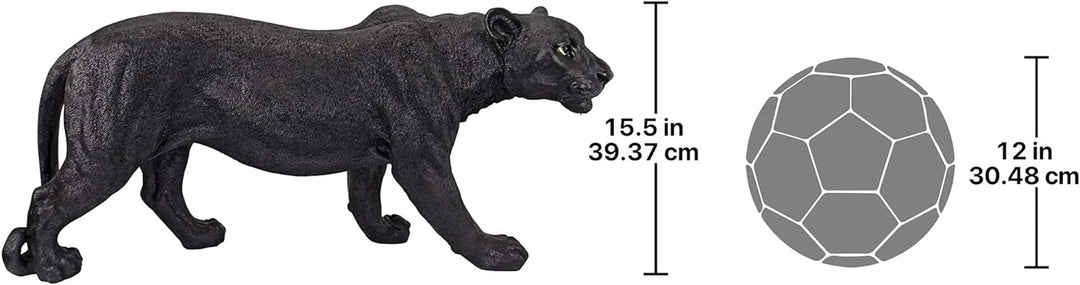 Design Toscano Raubtier im Schatten, Schwarzer Panther - Gartenfigur Large, Large