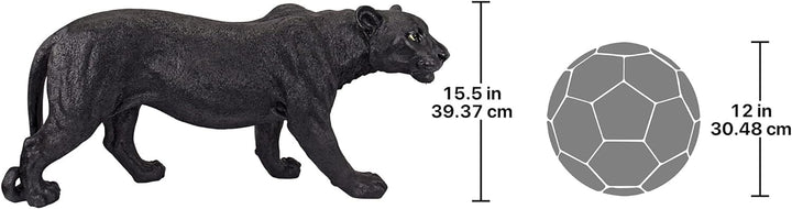 Design Toscano Raubtier im Schatten, Schwarzer Panther - Gartenfigur Large, Large