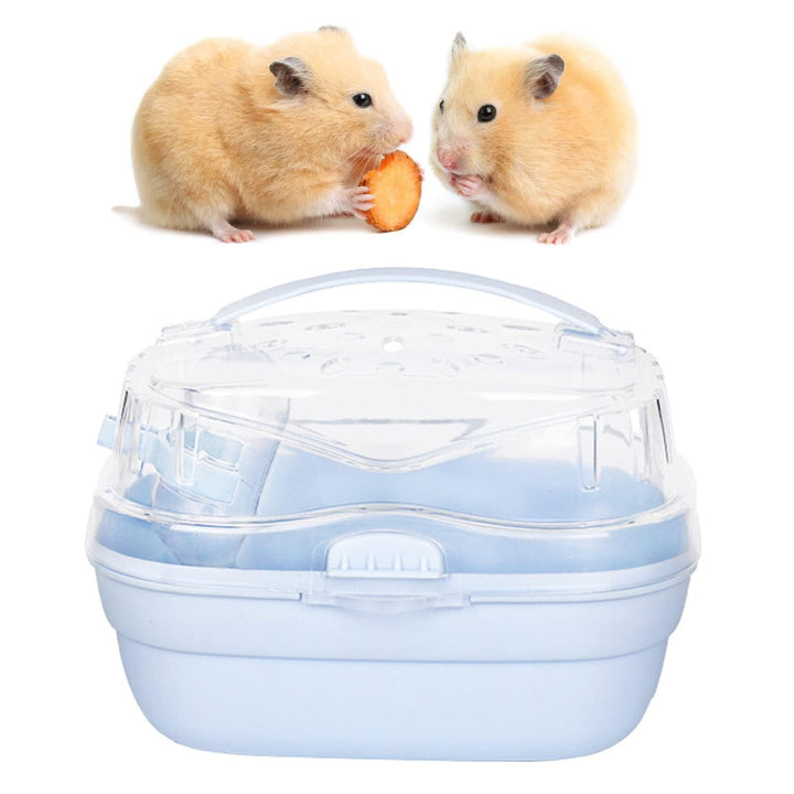 Pssopp Hamster-Tragekäfig, Tragbare Hamster-Tragetasche Kleintier-Tragetasche für Reisen Im Freien (