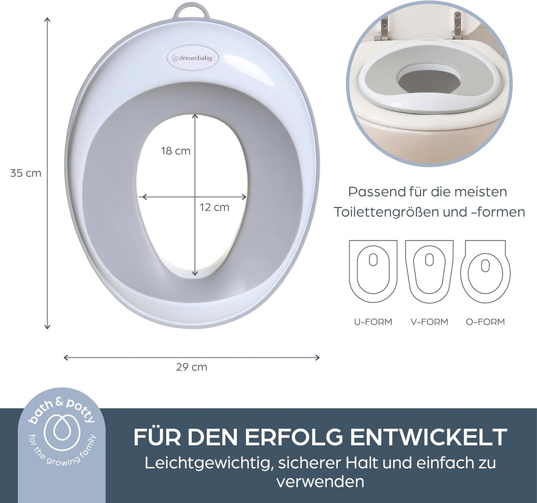 Dreambaby G7001BB Toilettensitz und Tritthocker, konturiert, Grau, Set
