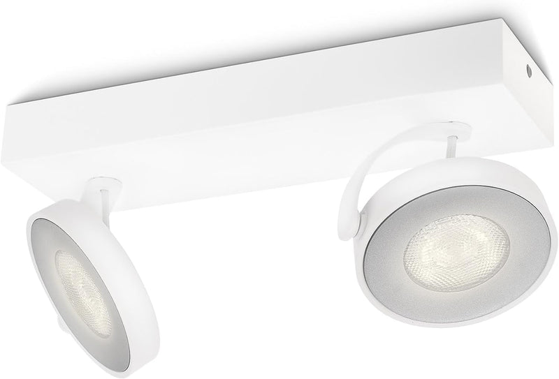 Philips myLiving LED Clockwork Spotbalken, 2x4,5W, dimmbar, Weiss 2-flammig Weiss, 2-flammig Weiss