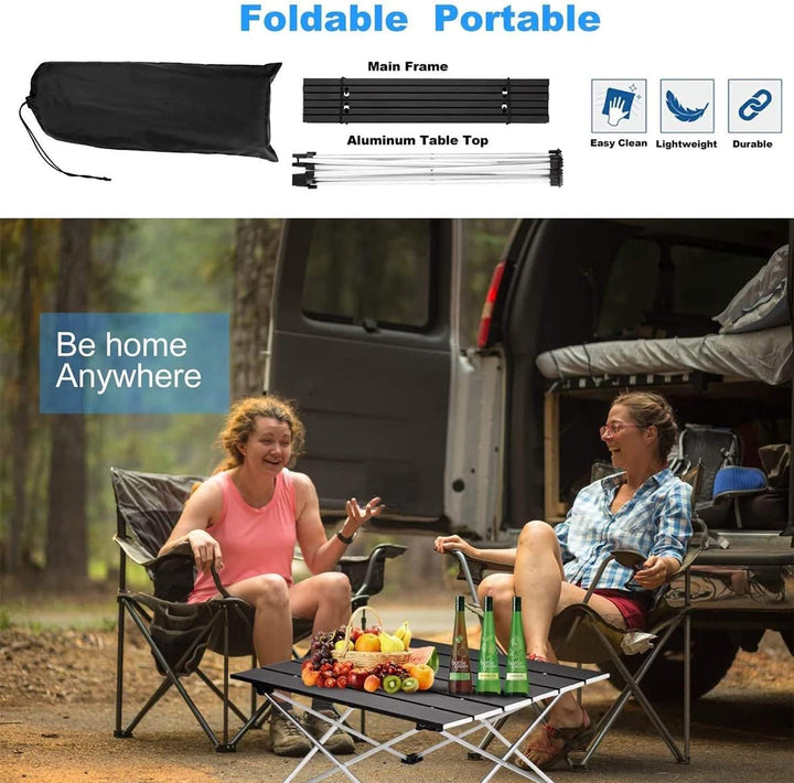 Ledeak Tragbar Klapptisch, Aluminium Campingtisch Ultra Leichte mit Tasche, Leicht zu tragen, klappb